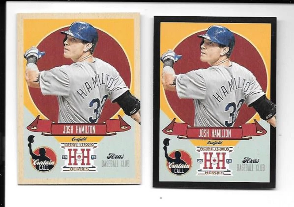 JOSH HAMILTON 2013 CURTAIN CALL #CC4 REGULAR & BLACK BORDER FREE COMBINED S/H - Image 1 of 1