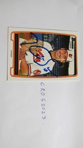 2012 Topps Kyle Simon signed baseball card