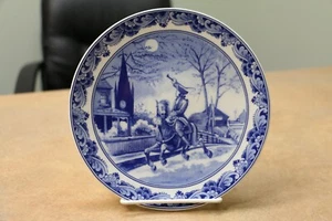 Midnight Ride of Paul Revere Delft Blue Ceramiek Designs Plate - Picture 1 of 4