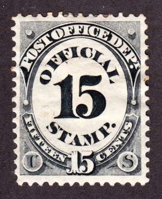 US O53 15c Post Office Department Official Mint VF-XF OG H SCV $140 - Image 1 of 2