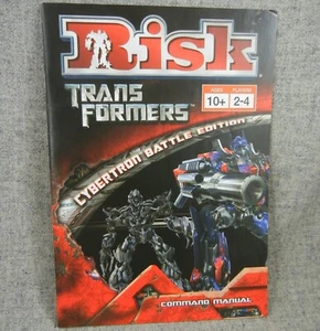 Risk Transformers Cybertron Instruction Command Manual Replacement Game Part - Picture 1 of 2