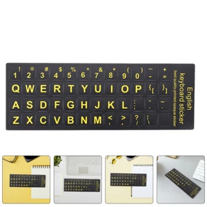 2 Pcs Keyboard Stickers Computer Cover English Alphabet Practice - Afbeelding 1 van 12