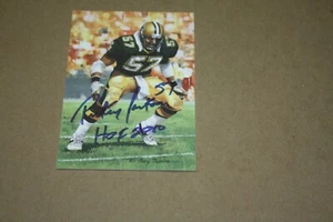 NEW ORLEANS SAINTS RICKEY JACKSON #57 SIGNIERT AUTO TORLINIE KUNSTKARTE HOF 2010 - Bild 1 von 1