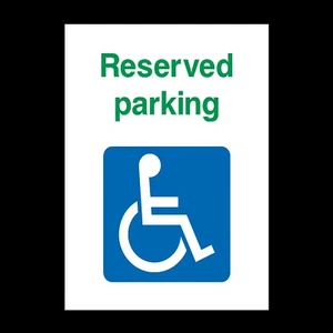 Letrero o pegatina de plástico rígido de estacionamiento para discapacitados reservados todos los tamaños A5 A4 (DDA11) - Imagen 1 de 1