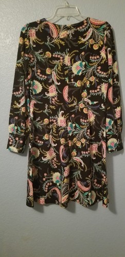 PALM ANGELS Abito camicia ANN TAYLOR LOFT esotico floreale taglia 4 divertente stampa di ispirazione asiatica floreale