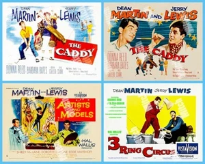 JERRY LEWIS and  DEAN MARTIN CARDS  ALL 4 - FOUR  11 X 14 LOBBY CARDS - ALL 4 - Picture 1 of 1