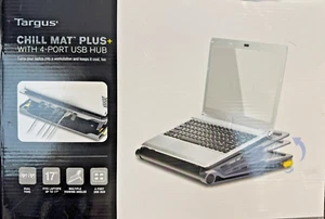 Targus Chill Mat Plus 4 Port USB Hub Fits Up To 17" Multi Viewing Angles 2 Fans - Picture 1 of 9
