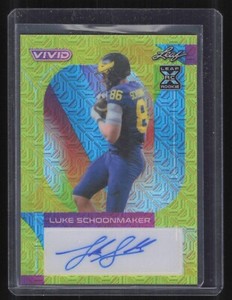 2023 Leaf Vivid Luke Schoonmaker Yellow Mojo Rookie XRC Auto /10 Cowboys