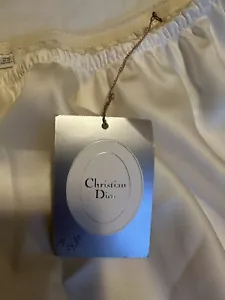 Vintage Christian Dior Half Slip Ivory Size Small 25” Lingerie Original Tags - Picture 1 of 10