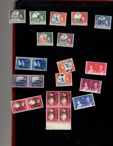 Basutoland sc#46-52 (1954) Incomplete MNH + Nice lot Cover