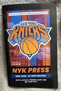 NY KNICKS NEW ORLEANS PELICANS PROGRAM GAME 2/25/2023 MSG NBA BASKETBALL PRESS - Picture 1 of 2