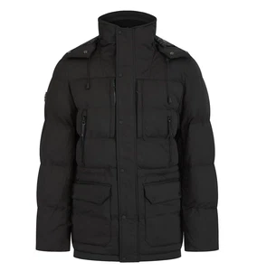 Superdry Mens Jacket Microfibre Expedition Parka Padded Jacket in Black