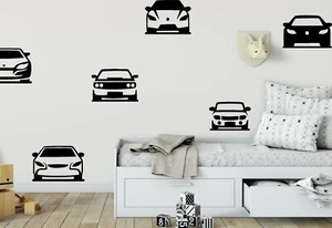 Cars Wall Decal, Sports Theme Art, Nursery Decor, Boys Room diy nm079 - Picture 1 of 11