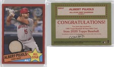 2020 Topps 1985 Topps Baseball All-Stars Relics Red /25 Albert Pujols #85ASR-AP