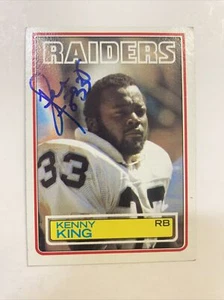 1983 Topps Kenny King Autographed Card #303 Oakland Raiders A-78 - Picture 1 of 2