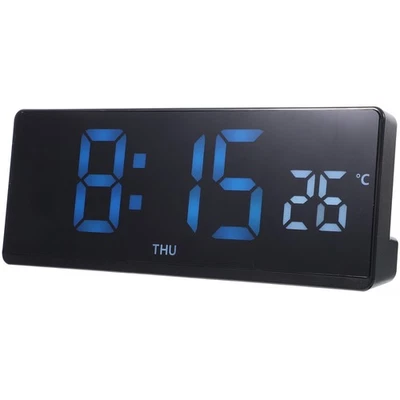  Electronic Clock Large Display Digital for Bedroom with Thermometer - Image 1 of 4