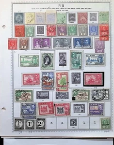 Fidschi Sammlung auf Minkus Albumseiten 1871-1970 - Bild 1 von 12