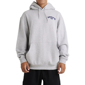 Billabong Vintage Arch Pop Hoodie Mens in Light Grey Heather - Size - - Picture 1 of 5