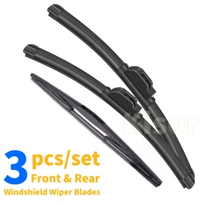 kisor 24"20"12" Front and Rear Wiper Blades Fit for 2014 Mitsubishi i-MiEV, 3pcs — 第 1/4 张图片