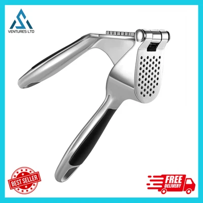 Garlic Press Crusher Squeezer Masher Mincer Stainless Steel Manual Kitchen Tool