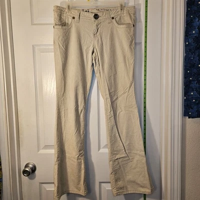 11 - Pantalones vintage Y2K LEI PANA acampanados juniors TAN/BEIGE acampanados/fondo de campana Foto 1 de 4