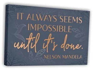 Inspirational Wall Art Canvas Poster for Bedroom, Office, Living Room - Framed - Picture 1 of 7