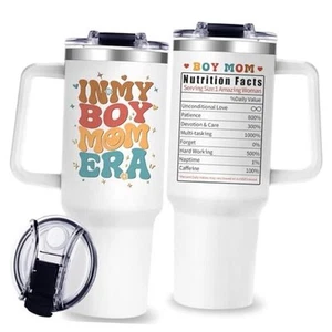 Boy Mom Tumbler with Handle, Boy Moms Gifts for New Moms - 40 oz In My Boys - Picture 1 of 8