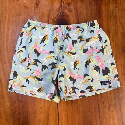 Patagonia Men Shorts L Baggies Nylon Swim Lined Beach Boomies Spoonbill S3-28 - Image 1 of 4