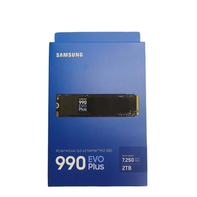 Samsung 990 EVO plus Nvme M.2 SSD 2 TB Pcie 4.0/Pcie 5.0 X2 Nvme 2.0 (2280) - Image 1 of 3