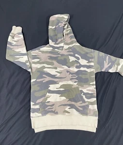 Zara Kids Unisex Green Camo Cotton Hoodie Size 10 - Picture 1 of 9