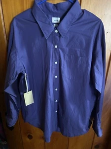 Neu mit Etikett! Wilfred Free Relaxed Deep Violet 100 % Baumwolle Shirt L/S UVP $ 88 - wunderschön! - Bild 1 von 6