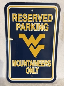 West Virginia Mountaineers RSVD Parking Sign - Picture 1 of 3