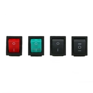 16A 250V AC KCD4 Square Rectangle Rocker LED Button Switches Car Van Dash Boat - Picture 1 of 6