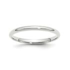 14K White Gold Unisex Lightweight 2Mm Comfort Fit Wedding Band Sizes 4 To 14