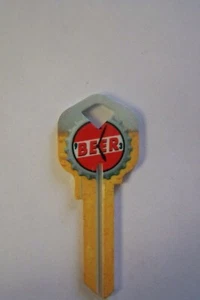 Reloj de cerveza KW1/KW10 Kwikset llave de casa en blanco - Imagen 1 de 1