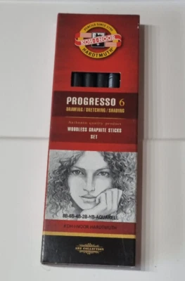 KOH-I-NOOR Progresso Graphitstifte-Set, holzfrei (6 Stück)