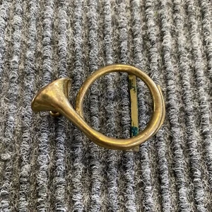 French Horn Trumpet Belt Buckle Gold Instrument - Picture 1 of 8