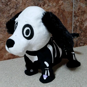 GEMMY Halloween Animated Skeleton Dog Black White Dances to Thriller Music 10" - Picture 1 of 4