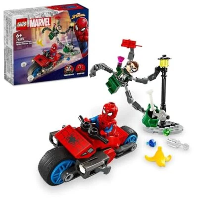LEGO Super Heroes Spider-Man and Doc OCK Doctor Octopus Motorcycle Chase Block - Image 1 of 4