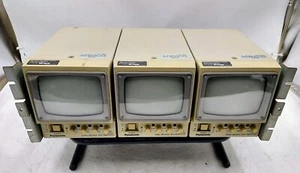 LOT OF 3 Panasonic WV-BM500U Video Monitors WV-BM503 w/ Rackmount Shelf - Picture 1 of 9
