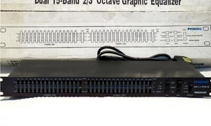 Phonic PEQ3400 Dual 15-Band 2/3 Octave Graphic Equaliser - Picture 1 of 7