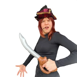 Espada pirata siete mares disfraz disfraz inflable espada cuchillo utilería - Imagen 1 de 6