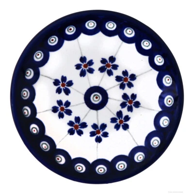 kleiner flacher Bunzlauer Keramik Teller (Untertasse) Ø11,6 cm Dekor 166a - Bild 1 von 3