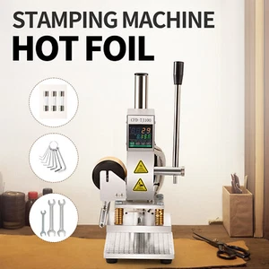 Máquina de estampado en caliente 110V marca de presión de bronceado de cuero de 10x13 cm - Imagen 1 de 10
