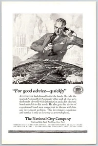 1927 Print Ad The National City Company NY NY Karl Godwin Illustration - Picture 1 of 1
