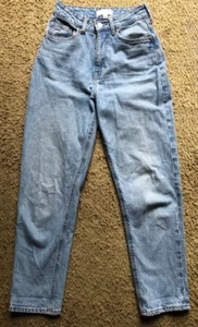 H &M Women's Sz 2 Denim blue Jeans Cotton medium wash - Picture 1 of 7