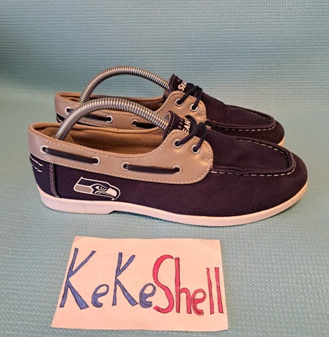 Seattle Seahawks NFL Men's Side Logo Canvas Shoes Size 7 Foco Cover