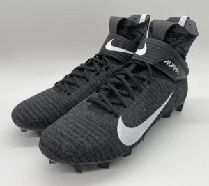 Nike Alpha Menace Elite 2 WD P FlyKnit Nero Bianco BV3298-001 Uomo Taglia 16 Larghe - Foto 1 di 8