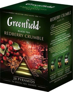 Té Negro Greenfield REDBERRY CRUMBLE 20 Pirámides Vendedor de EE. UU. Hecho en Rusia RF SIN GMO - Imagen 1 de 2