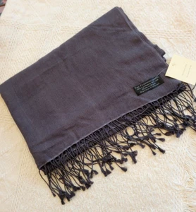 The Pashmina Store Cashmere & Silk Scarf Wrap Made in Nepal 78" x 28" NWT - Picture 1 of 5